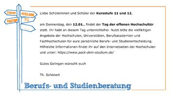 Aushang Tag der offenenHochschultür2023 Monitor